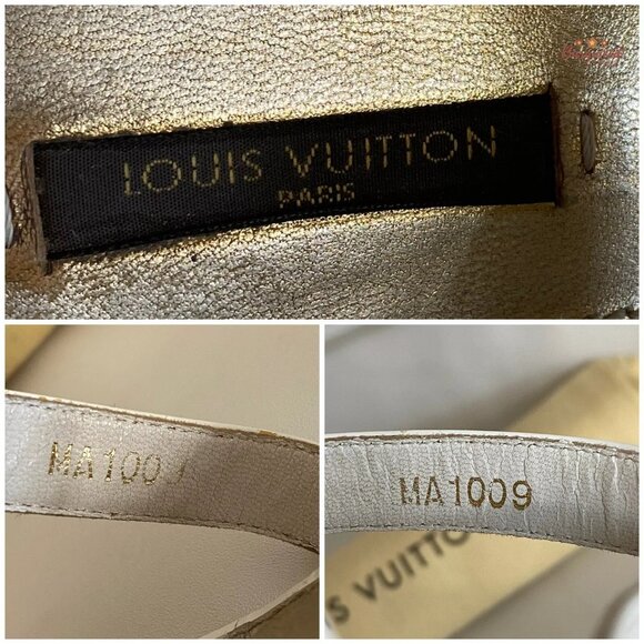Authentic Louis Vuitton White Multicolor Canvas Patent Gladiator Sandals 39.5 - Picture 6 of 12
